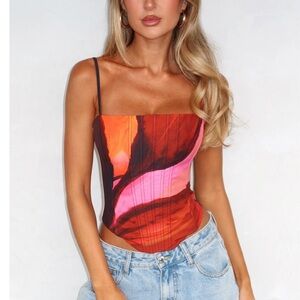 Colorful Abstract Women's Cltset Top